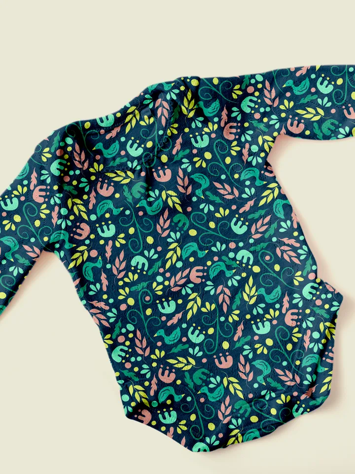 Bright floral patterns with ducks cute vector illustrations