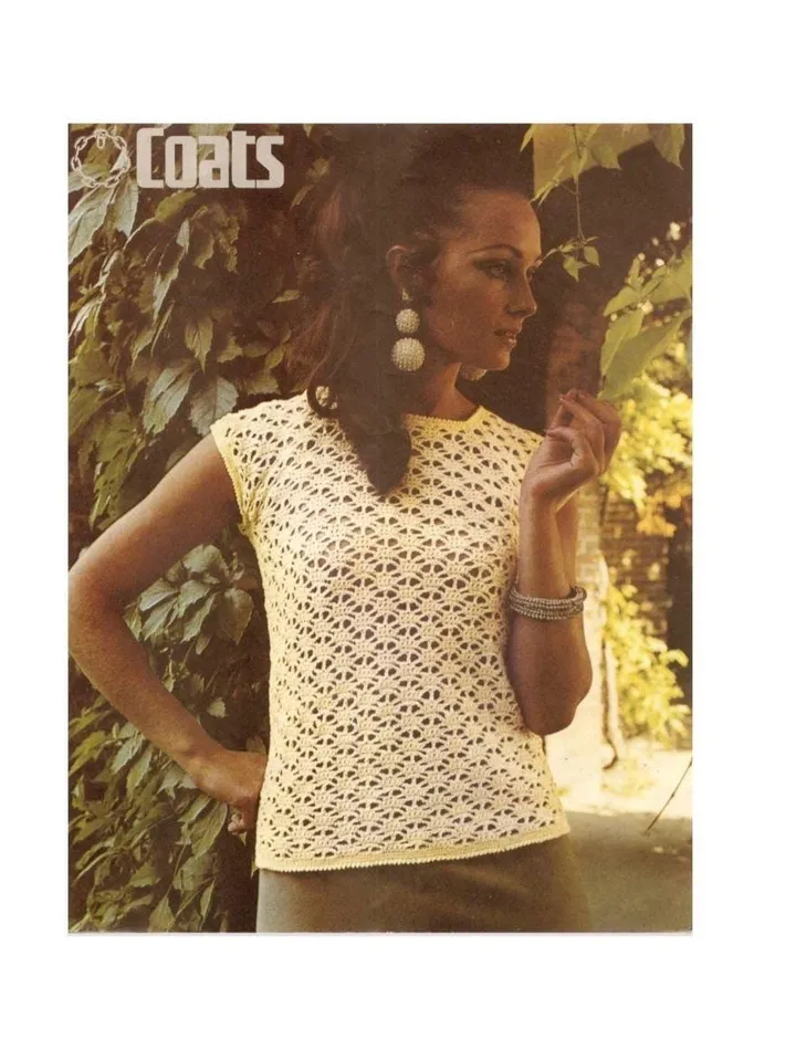 Top crochet, lace top crochet pattern, women ladies top crochet, shirt crochet pattern pdf