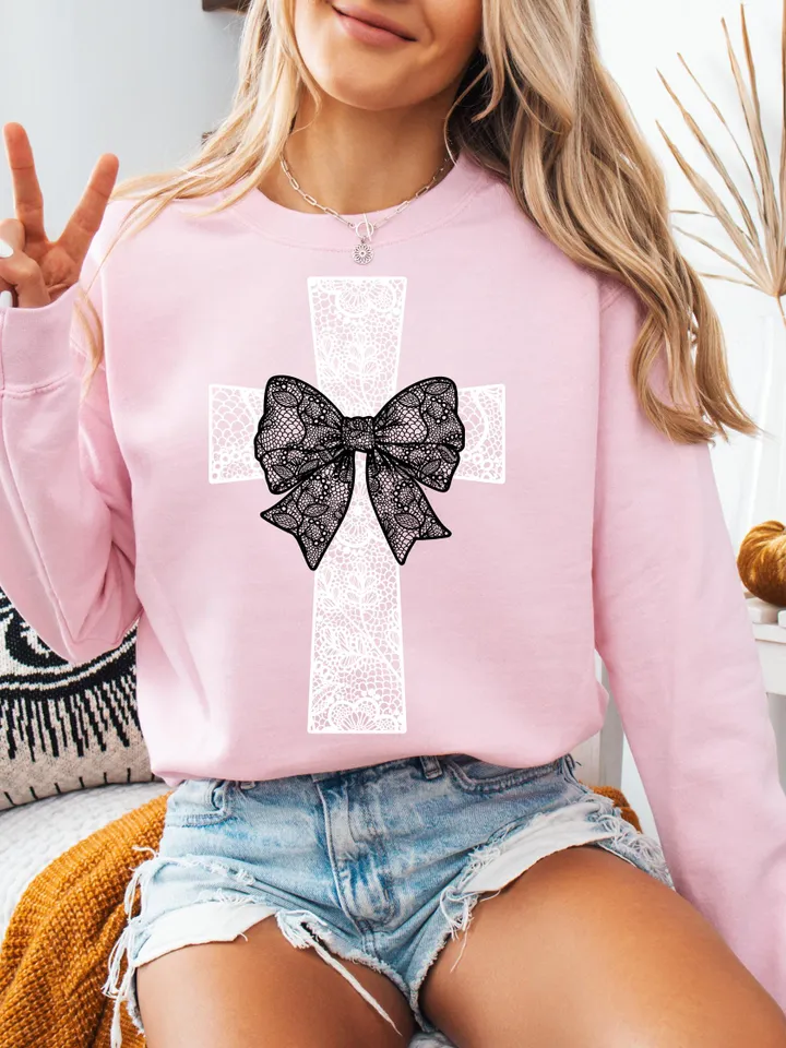 Christian Easter Coquette Png, Easter Lace Png, He is Risen Png, Jesus Easter Cross Png, Bible Verse Png, Happy Easter Png, White Lace Png