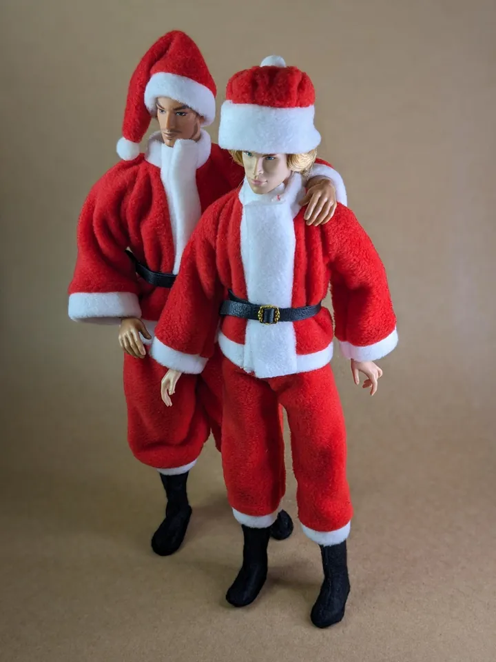 Cosplay Christmas Santa Claus costume for 13 inch Adonis fashion dolls