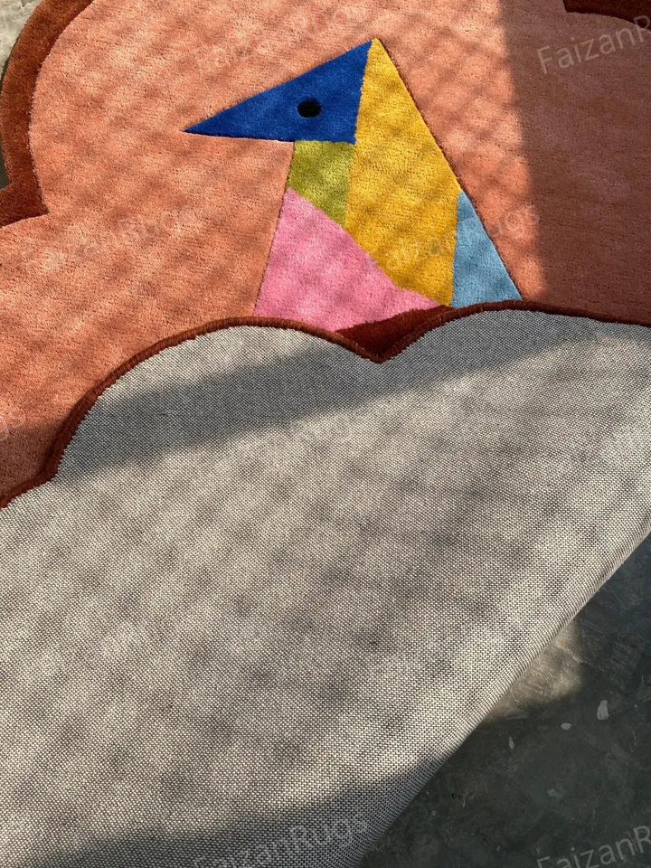 Bird Rugs | Kids Rugs | Hand Tufted Multi Color Ultra Soft Rug 100% Wool For Living Room, Bed Room, Available In Any Size 10x14,10x12,9x12.