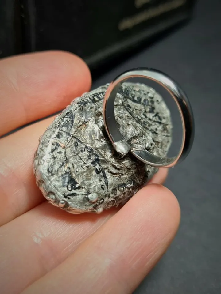 Labrodarite ring Big Massive Ring Luminous Ring Rainbow Ring