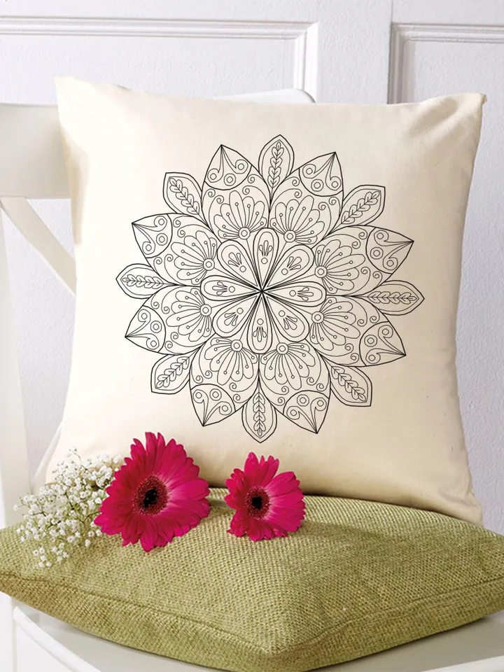 Floral mandala blackwork pattern PDF Blackwork mandala embroidery download PDF, Backstitch chart Mandala ornament, Blackwork embroidery #W21