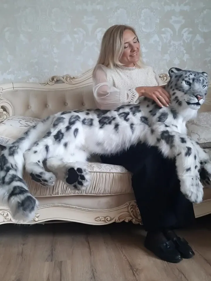 Snow leopard Elbrus plush animals. Ooak toy. Snow leopard stuffed toy READY TO SHIP