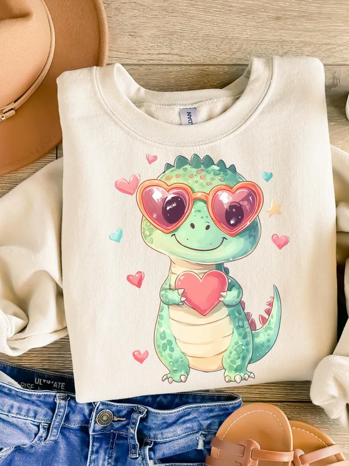 Valentine's Day T-Rex Png, Dino Love Png, T-Rex Valentine Png, Valentine Dino Png, Dinosaur Love Png, Sweet T-Rex Png, Romantic Dinosaur Png