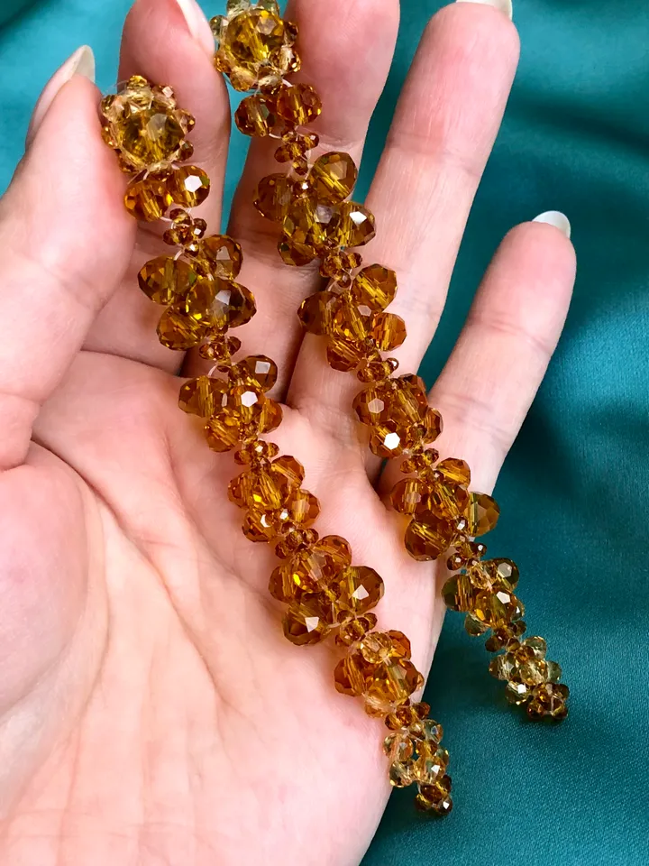 Cluster Drip Beaded Earrings