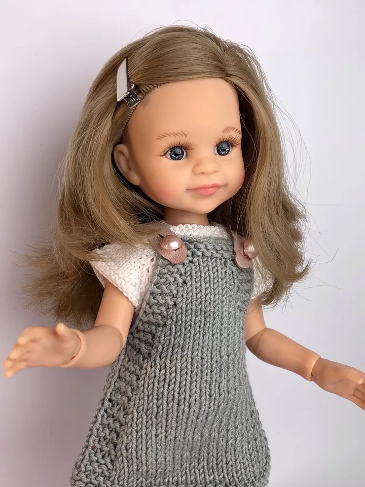 Paola Reina Doll 5 ITEMS Set: Exclusive Handmade Outfit - Sundress, Sweater, T-short, Moccasins