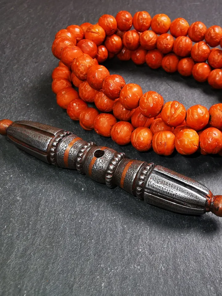 Gandhanra Vintage Tibetan Ritual Implement - Nine-Pronged Vajra Dorje - Made of Cold Iron - 30 Years