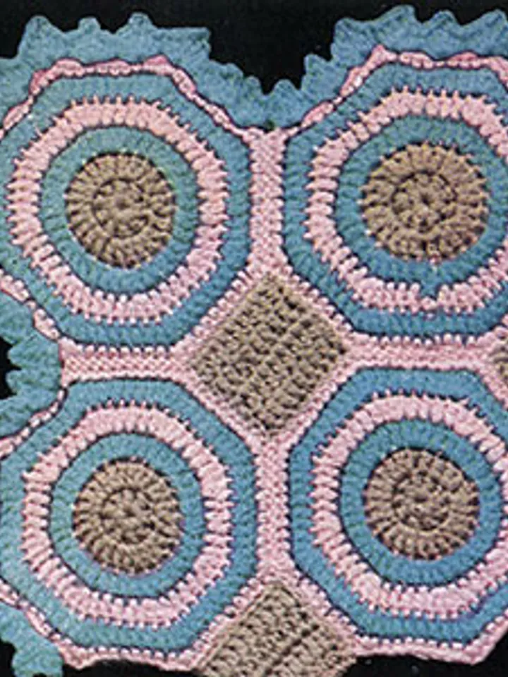 Crochet Pattern Vintage Afghan Flagstone Digital Download PDF