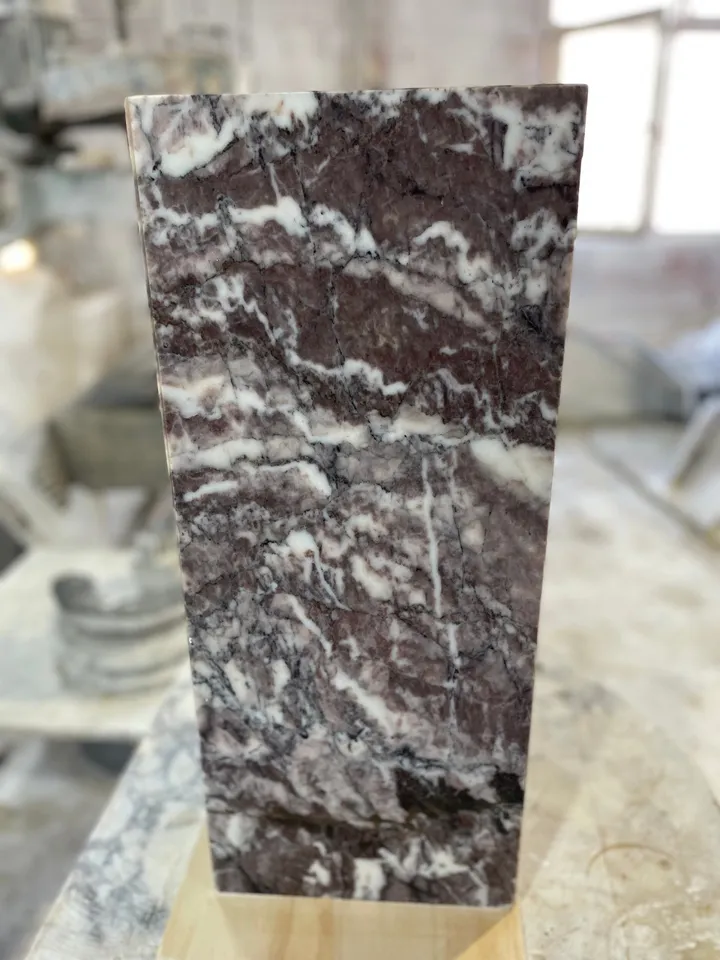 Dark Calacatta Viola Marble Plinth real marble, handmade, freeshipping, fast shipping, end table, cube table, side table