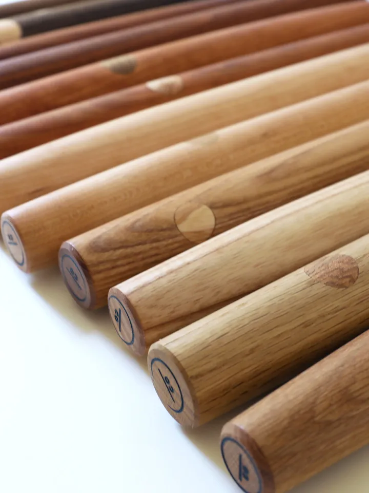 French Style Rolling Pin with Decorative Polka Dot Inlays