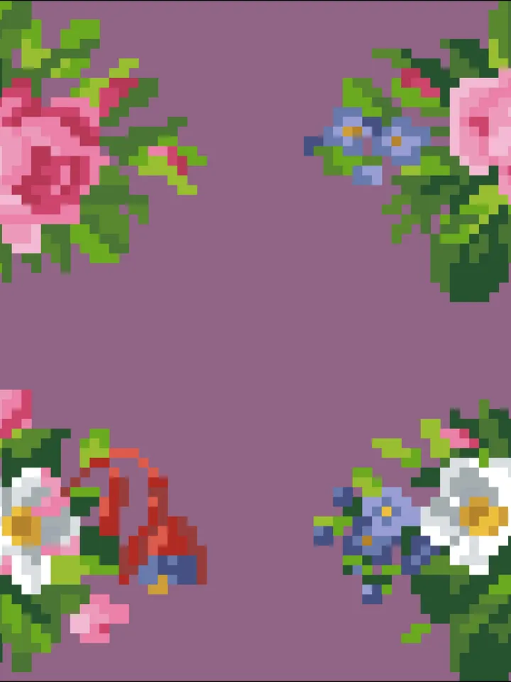 Antique Cross Stitch Pattern Miniature Bouquets Digital Download PDF