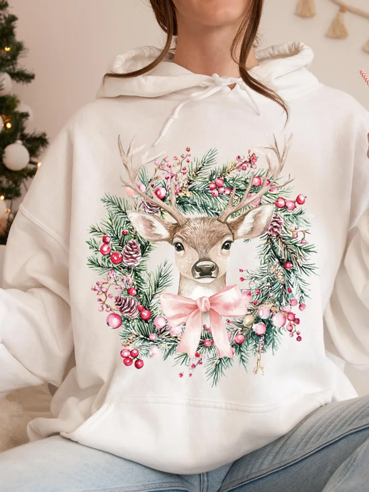 Coquette Reindeer,Christmas png,Christmas designs,Pink Christmas png,Christmas sublimation,Retro Holidays png,Holiday vibes png,Girly