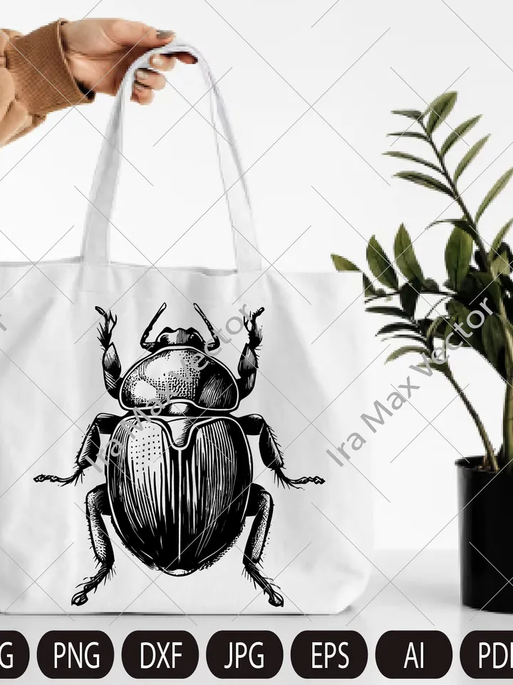 Scarab, Beetle Logo Svg , Bug Svg, Scarab Svg, Dung Beetle Svg, Egyptian Beetle Svg, Insects Clipart Svg , Clip Art, silhouette