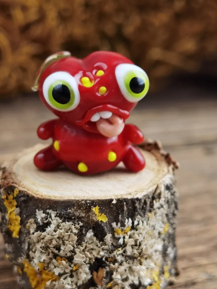 Tiny monster miniature, glass monster figurine, monster sculpture for terrarium decoration or fairy garden decor