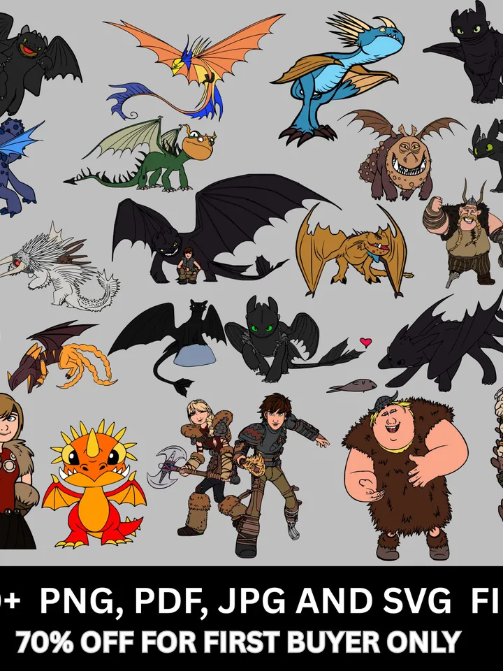 How To Train Your Dragon Svg Toothless Svg Dragon Svg Silhouette Clipart, Night Fury Png Hiccup and Toothless Cut Files Cricut Files Svg Png