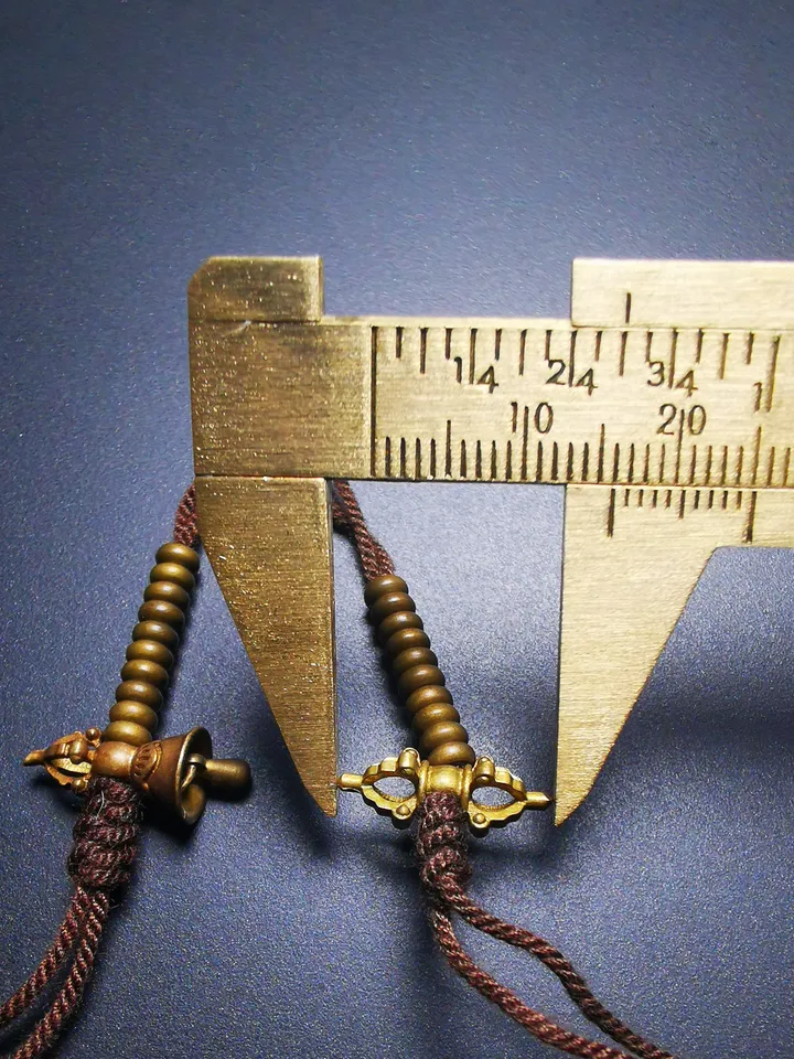 Gandhanra Handmade Tibetan Buddhist Mala Counters,Prayer Bead Counters,Carved with Dorje and Vajra, Small Size 4mm,Made of Brass