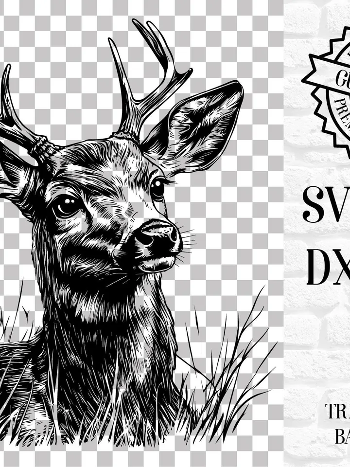 Vector Deer Design Bundle 20 cute Fawn PNG for Sublimation Deer SVG file for cricut, wild Fawn Laser Cut file for engraving, Print wall art