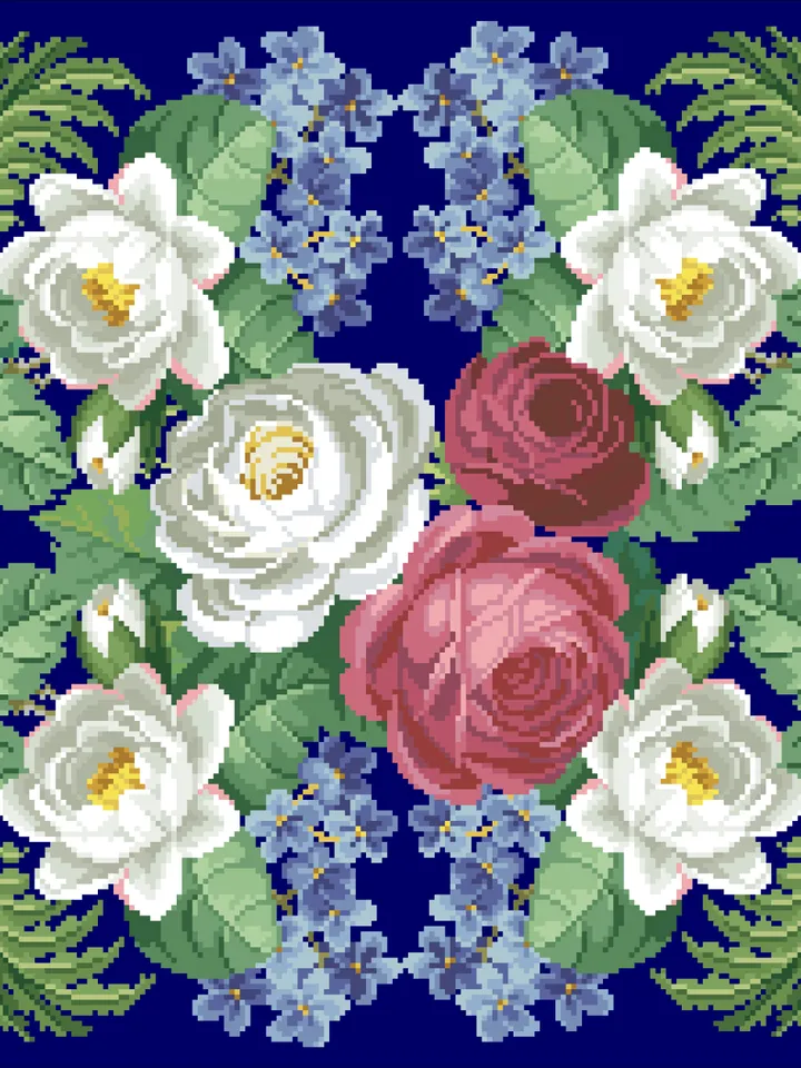 Antique Cross Stitch Pattern Tapestry Counted Digital Download PDF