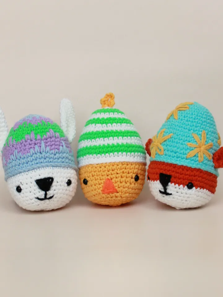 Set Knitted Easter decoration, Easter egg, Easter gift for children, Easter soft toy, Easter bunny toy