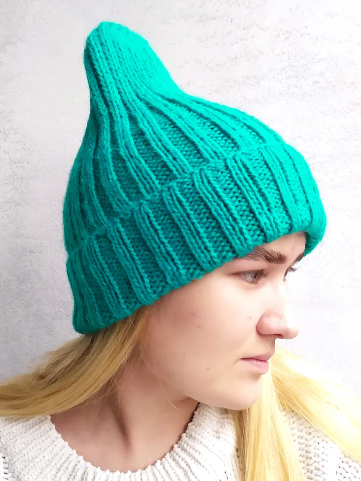 Woolen warm womens handmade hat