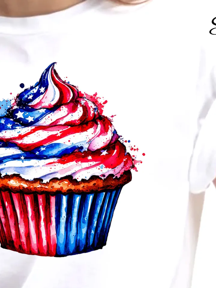 Patriotic Cupcake PNG Design