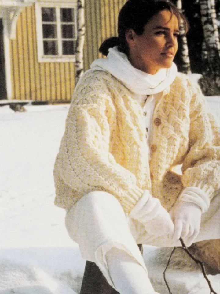 Cardigan crochet pattern, aran crochet cardigan, cable crochet cardigan women pdf