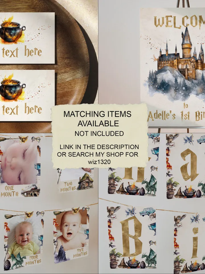 Editable Chips Bag Label Birthday Party; Magic School 1st Birthday; Printable Chips Bag Potato Label; Magical Party Decoration; Wiz1320