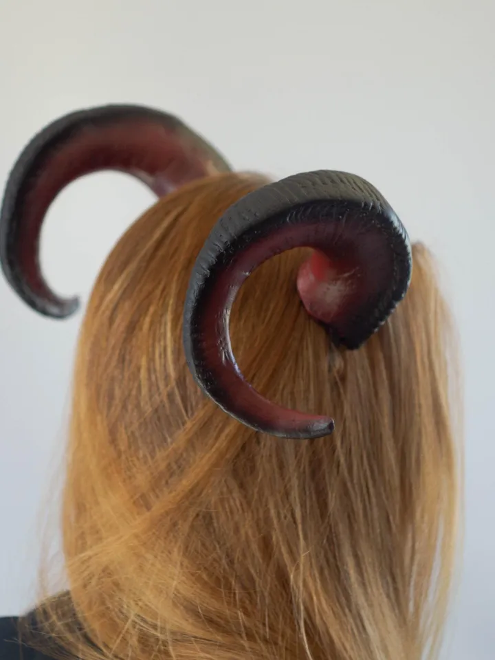 Ram Horns, Horns Headband, Twisted Ram Horns Headpiece for Halloween or Photoshoot, Realistic Fantasy Cosplay Horns