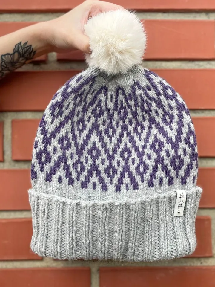 Warm handmade knitted hat