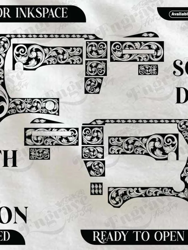 Smith & Wesson Scroll Design,lasercut,laserengraving,fiberlaser,engravingfiles