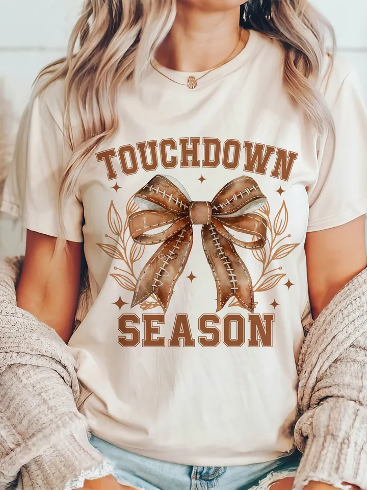 Touchdown Season Coquette Png, Coquette Football png, Football Mom png, Football and Bows png, Football Mama png, Coquette bows png,