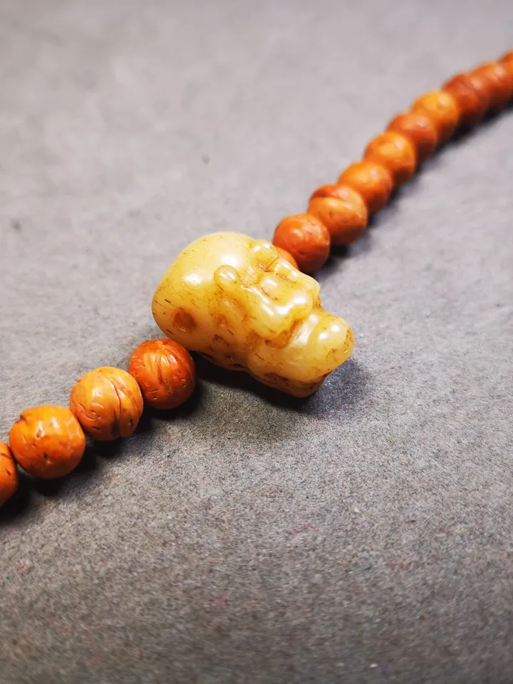 Gandhanra Tibetan Yak Bone Carved Dragon Shape Guru Bead,T-drilled 3-Hole Prayer Bead,Mala Bead,Connector Bead for Buddhist Bead Accessories