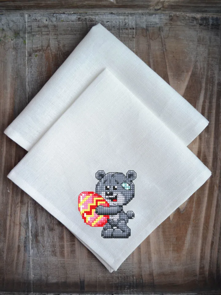 Small bear cross stitch pattern download PDF Easter cross stitch chart, Easter egg cross stitch, Easter ornament, Easter home decor #T3