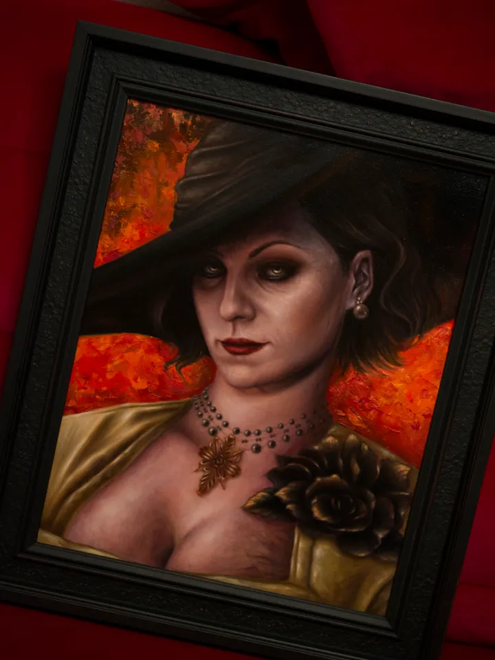 Oil painting Resident Evil Alcina Dimitrescu