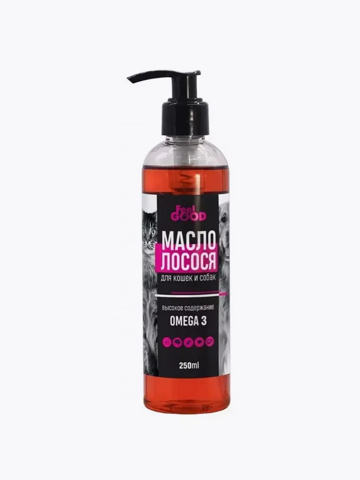 Salmon Omega-3 Oil for cats and dogs, 100ml/ 3.38 oz FEEL GOOD