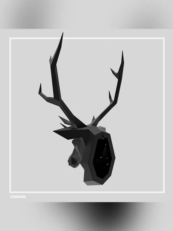 Welding Project Plans Drawings Deer Head (DXF, PDF)