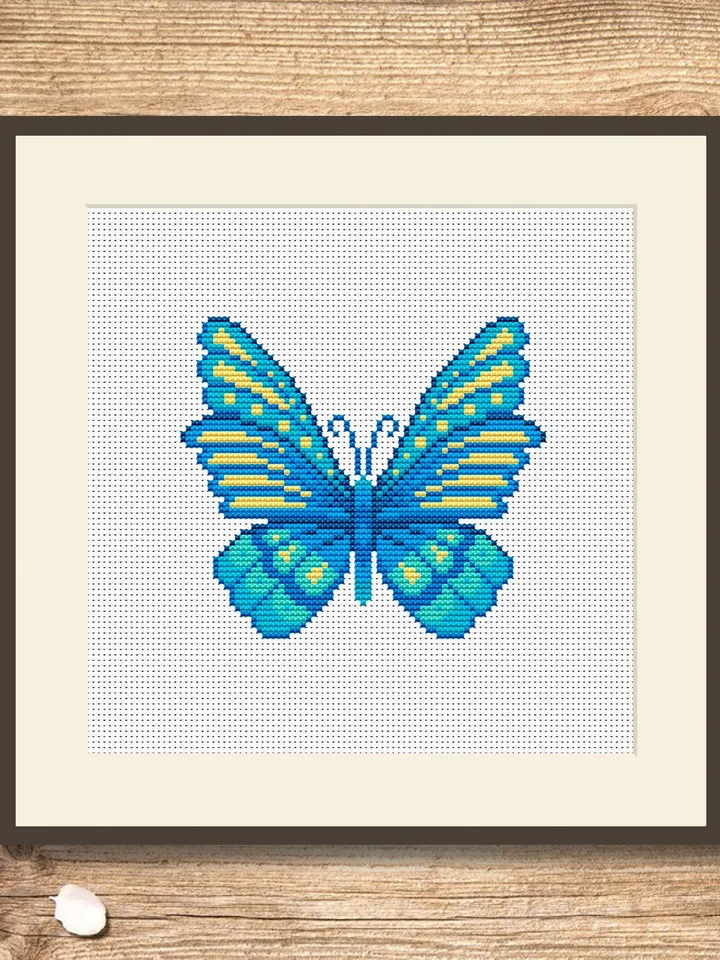 The Butterfly Cross Stitch Pattern, Summer Cross Stitch Pattern, Embroidery Butterfly, Home Decoration, Modern Cross Stitch Pattern #anm001