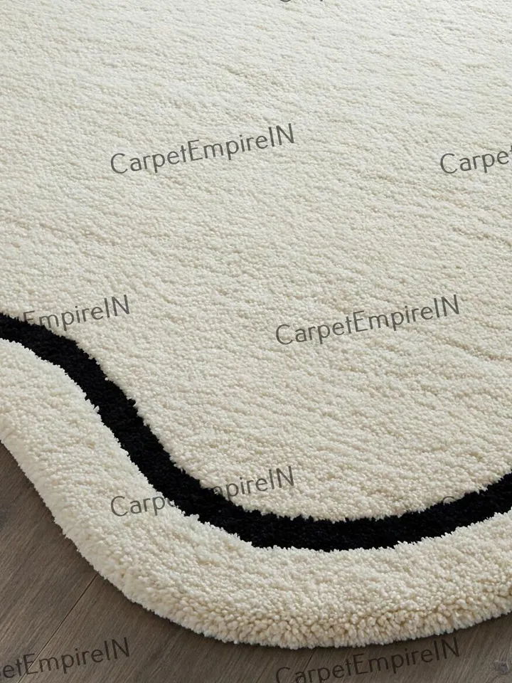 8x10 Irregular Shaped Rug | Hand-Tufted 100% Wool Handmade Layerd Area Rug | Carpet for Home,Bedroom,Living Room, nursary decor, Custom rug