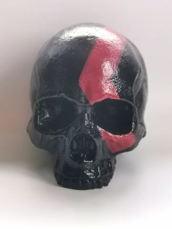 KRATOS FIGURINE from God of War | Gamer Collectible Statue | God of War Series | Gifts for Gamers | HandPainted Resin Statue | Kratos skull