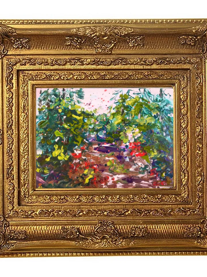 Abstract Flowers Nature Art Original Oil Painting Soul Forest Artist Svinar Oksana