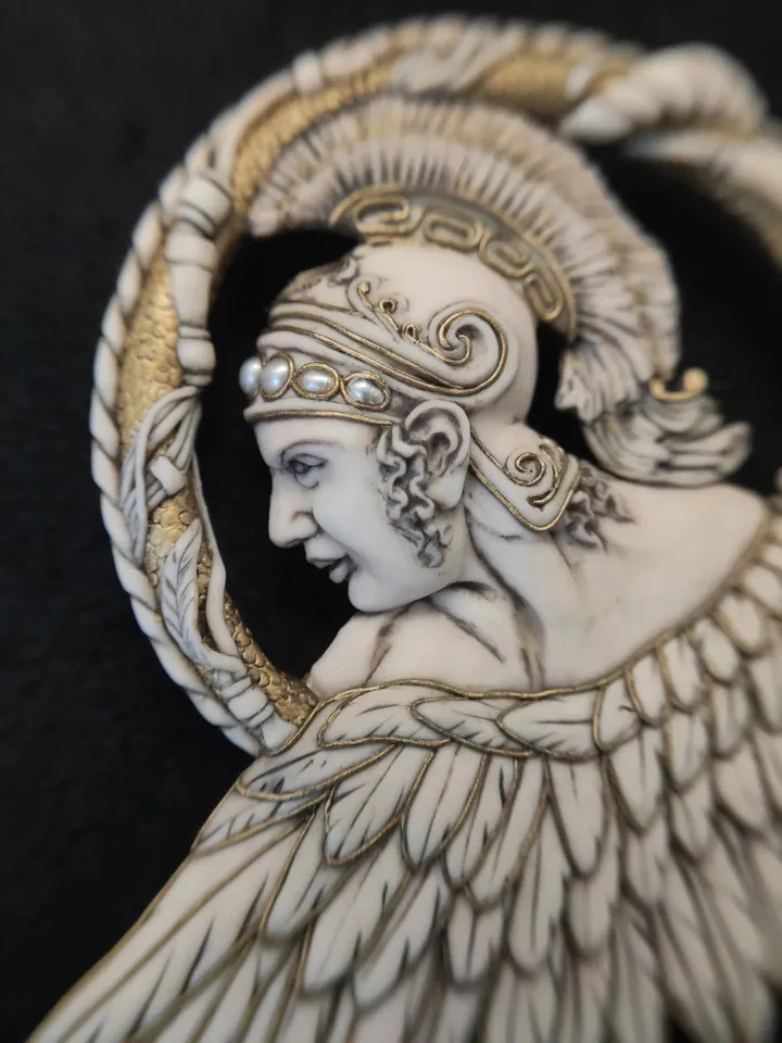 Art Nouveau Greek brooch, Greek pin, Large brooch, Antique pin of Alexander