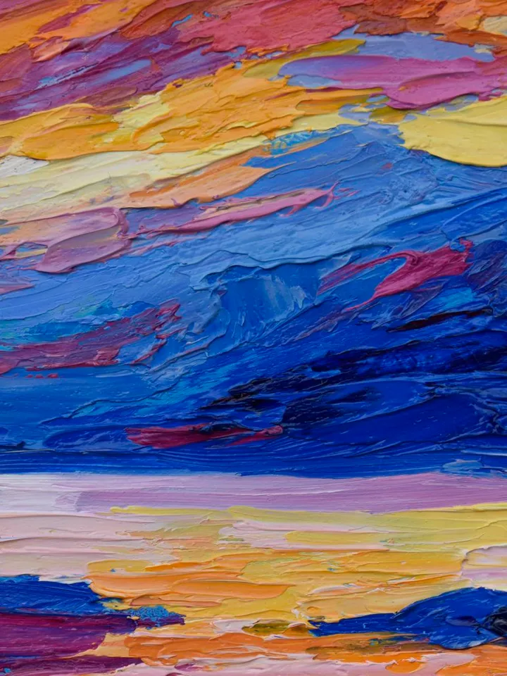Hawaii Painting Coastal Original art 7 by 7 inches Seascape painting Colorful Sunset art