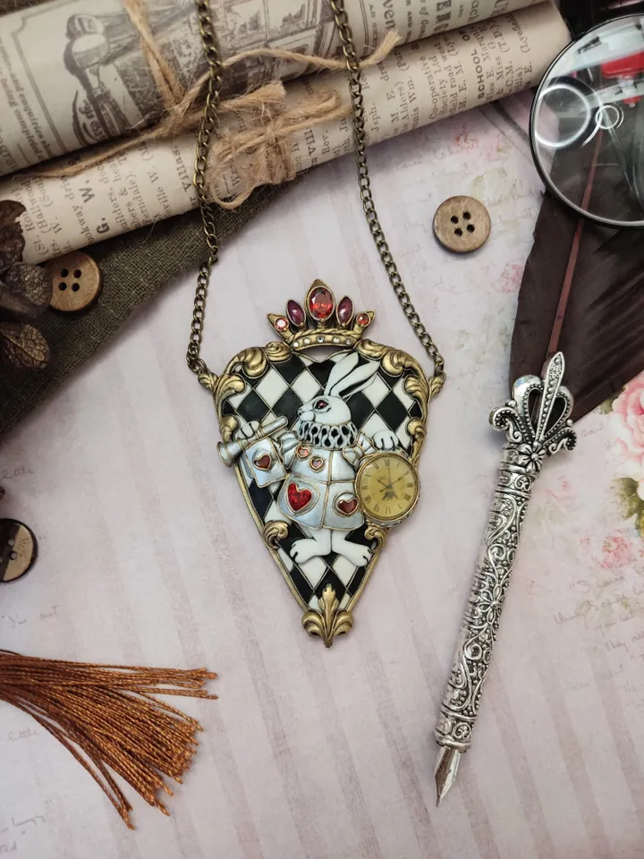 Made to order. Necklace "White Rabbit", fairy necklace, jewelry with rabbit, white rabbit