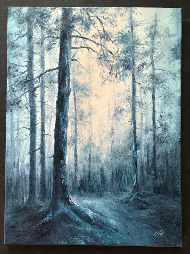 Forest Original Painting Oil Landscape Trees Wall Art