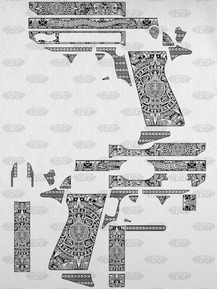 VECTOR DESIGN Walther PPK S Aztec calenda