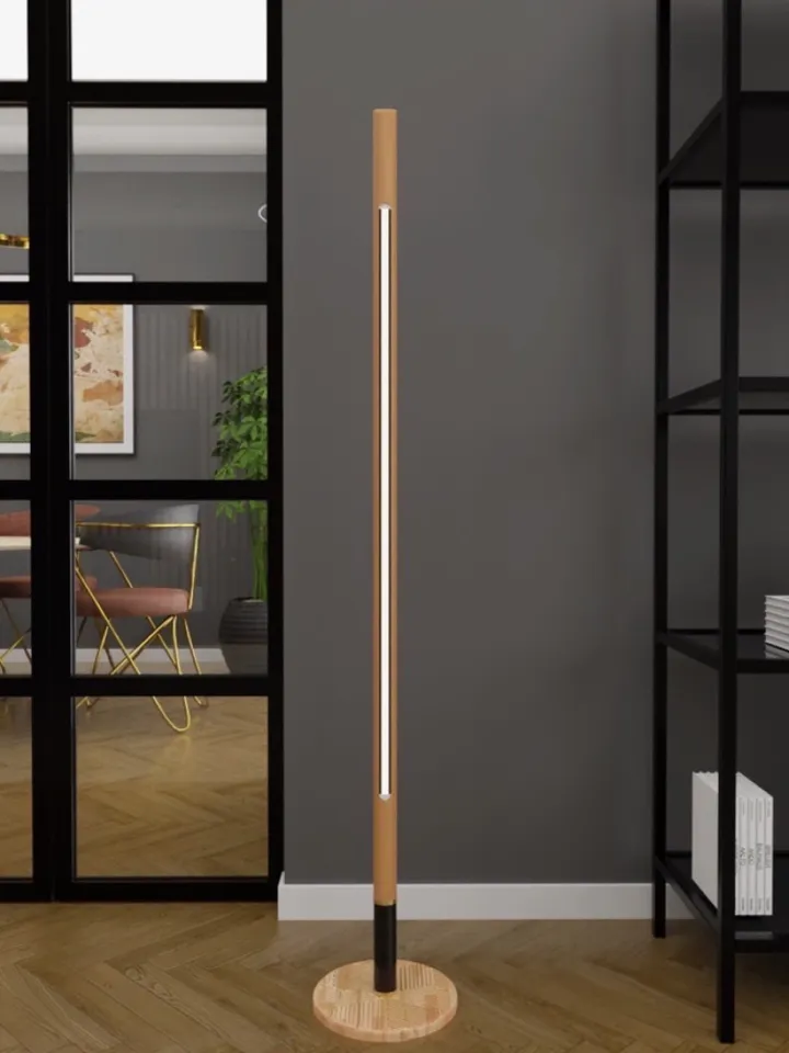 Modern minimalist wooden floor lamp