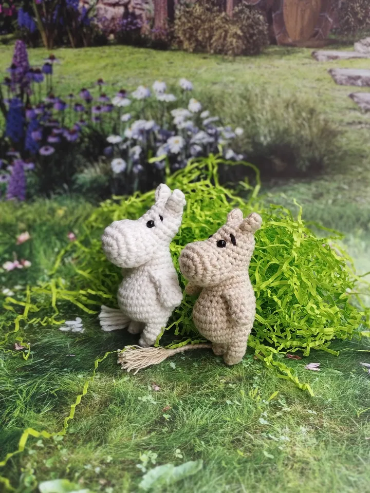 PDF PATTERN crochet Moomin soft toy/keychain/bag charm/car accessory/cristmas tree decoration