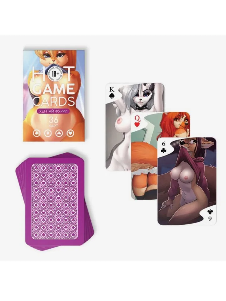 Playing cards "HOT GAME CARDS" hentai furry, 36 cards, 18+