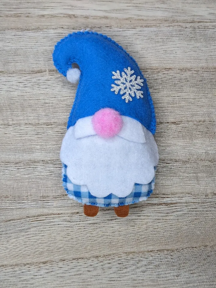 Holiday Gnomes, Felt Christmas Tree Decorations, Scandinavian Gnome, Christmas Gnomes, Swedish Gnome, Blue gnome, Set 3 toy